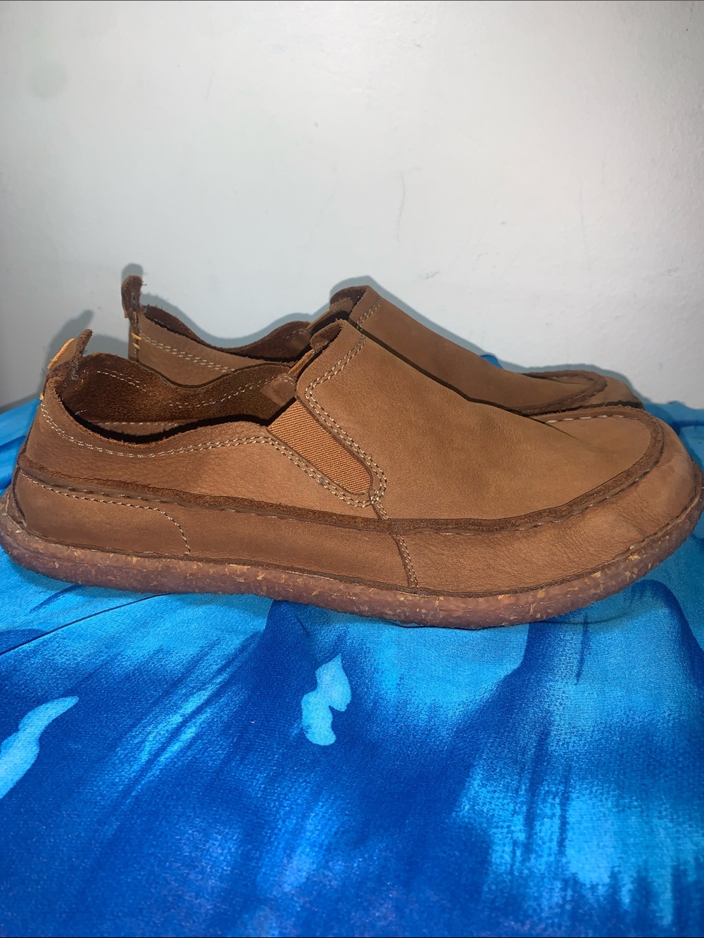 Hush Puppies Men's Slip-On Leather Casual Loafers Brown Sz 8